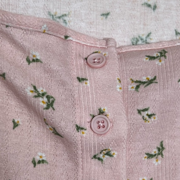 Harper & Ivy Juniors Scoopneck Long Sleeves Sleepshirt Pink Pajama Top Large - Picture 4 of 14